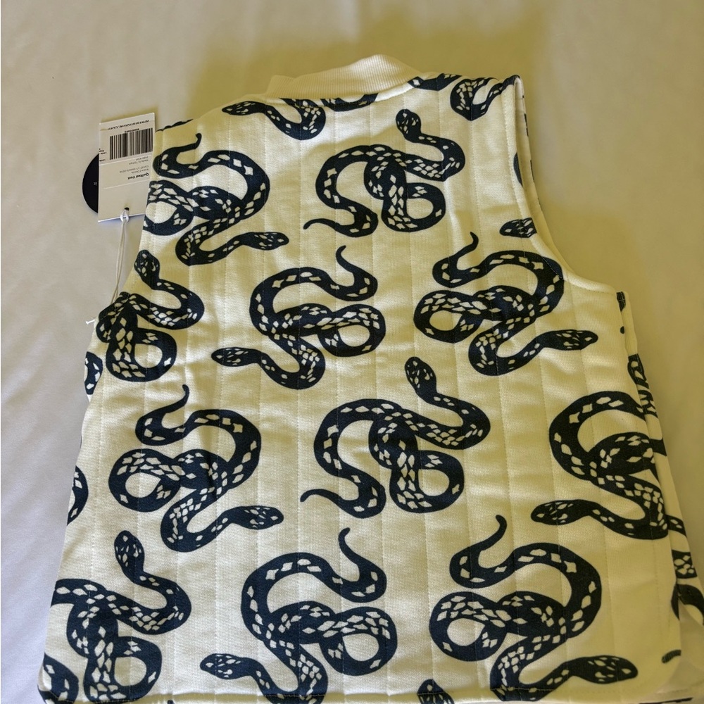 Lewis Kids Snake Print Vest - White and Black - Picture 3 of 3